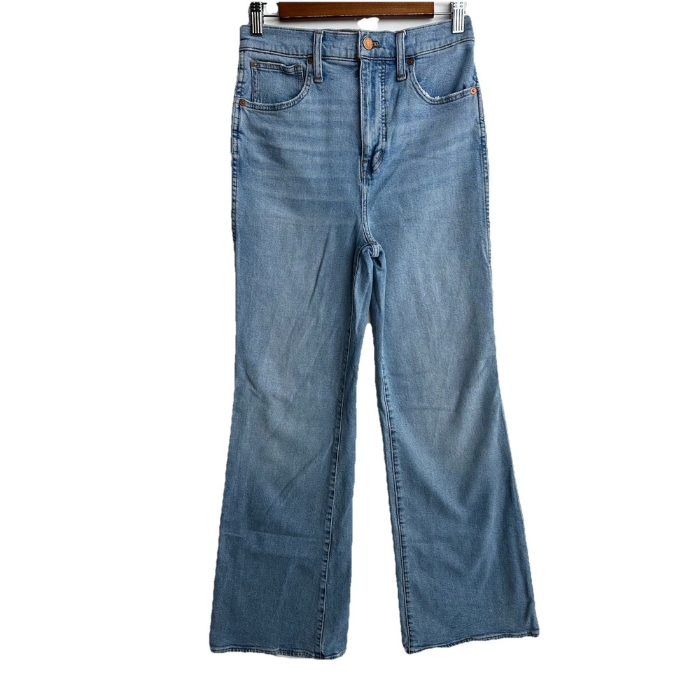 Madewell Womens Jeans 26‎ X 31 11" High Rise Flare Light Wash Denim 5 Pocket